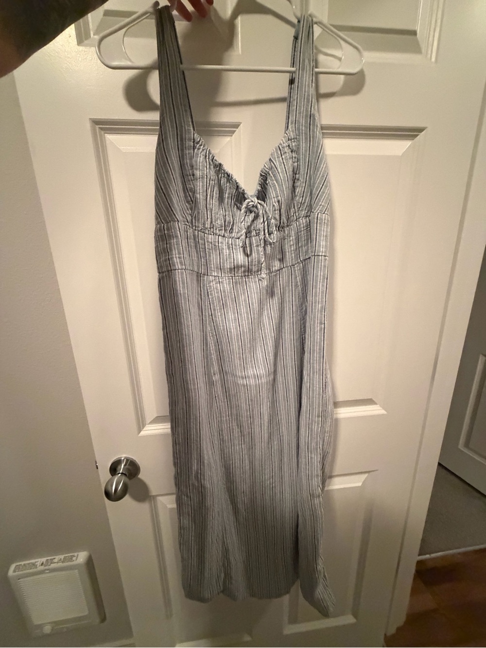 American Eagle Outfitters Blue and White Striped Maxi Dress